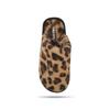 Leopard Print Fur Slippers for Indoor Warmth and Plush Cotton Slippers
