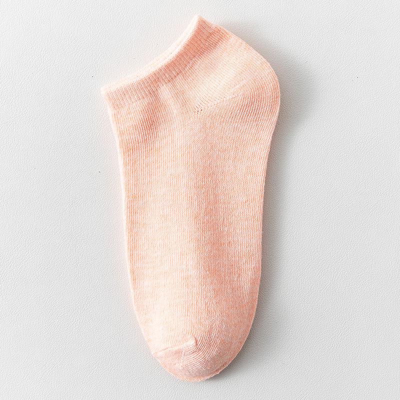 Women's Solid Color No-Slip Low-Cut Socks - Spring/Summer Thin Cotton Invisible Ankle Socks