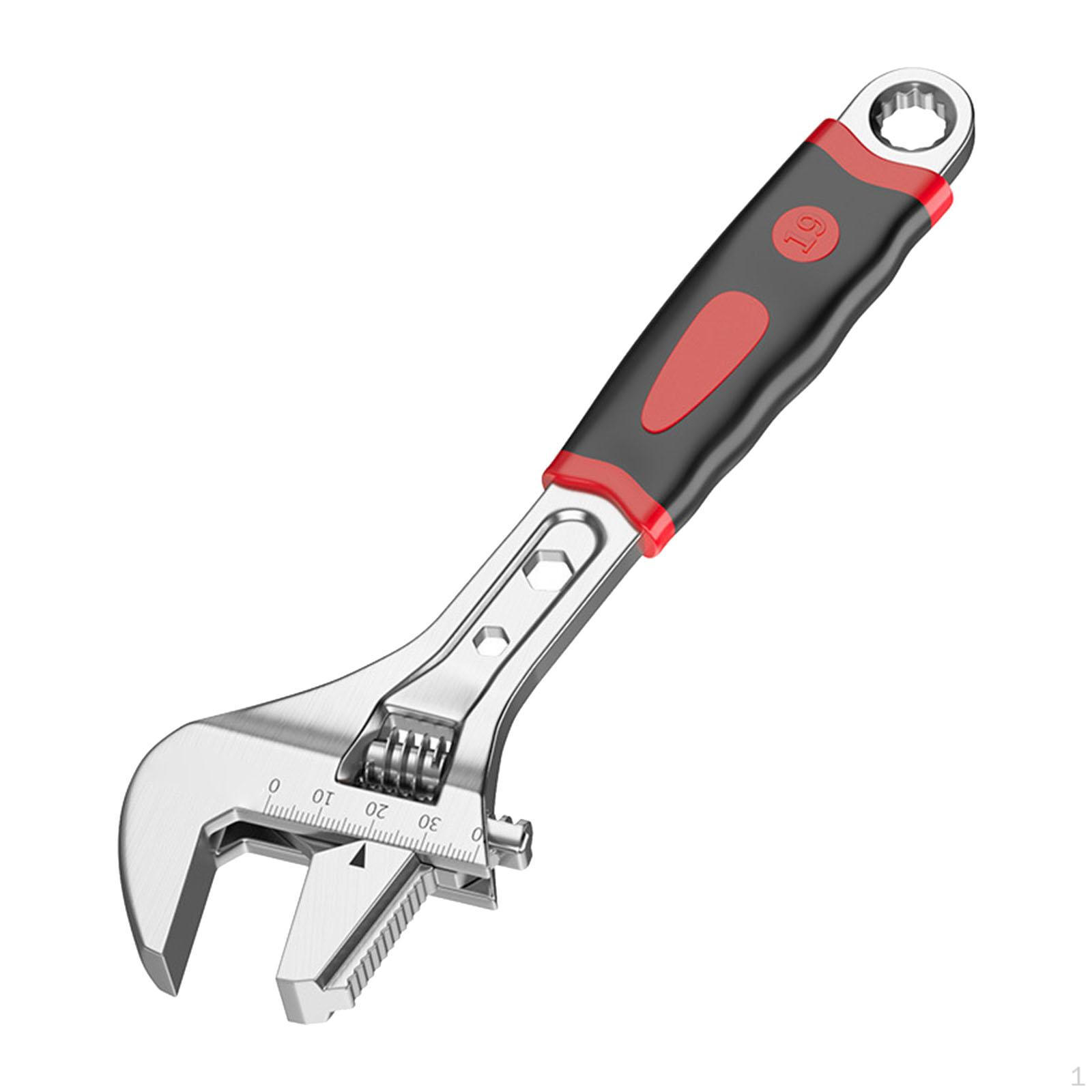 

Adjustable Wrench with Scale, Carbon Steel, Portable Hand Tool, Wide Jaw Opening, for 40mm Opening