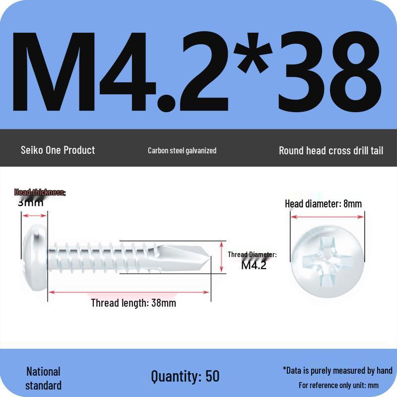 National Standard Hardened Galvanized Phillips Self-Drilling Self-Tapping Screws for Sheet Metal