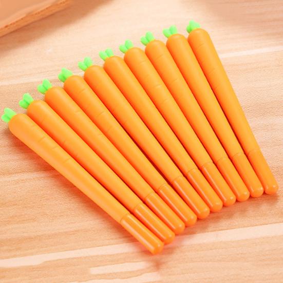 Funny Carrot 0.5mm Black Gel Ink Writing Pen Office School Supply Creative Gift