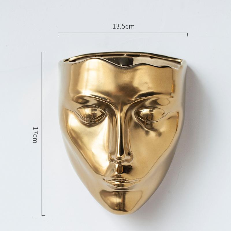 

Silent Cheeks Ceramic Vase Creative Wall-mounted Plant Pots Table Decoration Flower Arrangement Floral Vase Room Aesthetic Decor