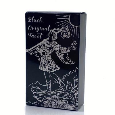 Cartas de tarot originales negras, juego de mesa, regalo de Acción de Gracias o Navidad