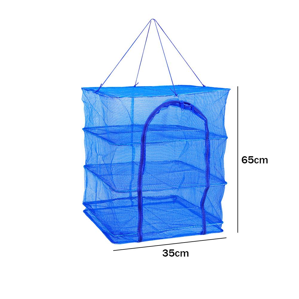 Foldable Multilayered Fish Dryer Fish Mesh Dryer Hanging Net for Vegetable Anti Flies and Larvae 40x40x65cm 35x35x65cm