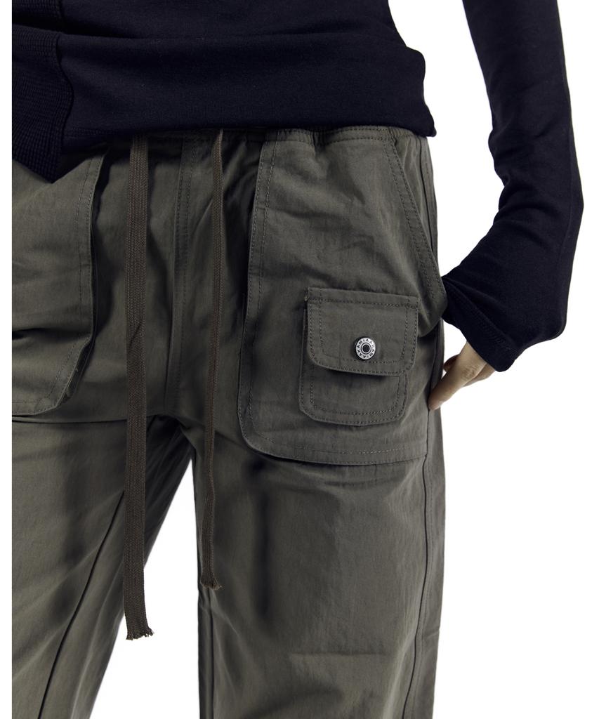 AAKAM Flare Cargo Pocket Pants (Khaki)