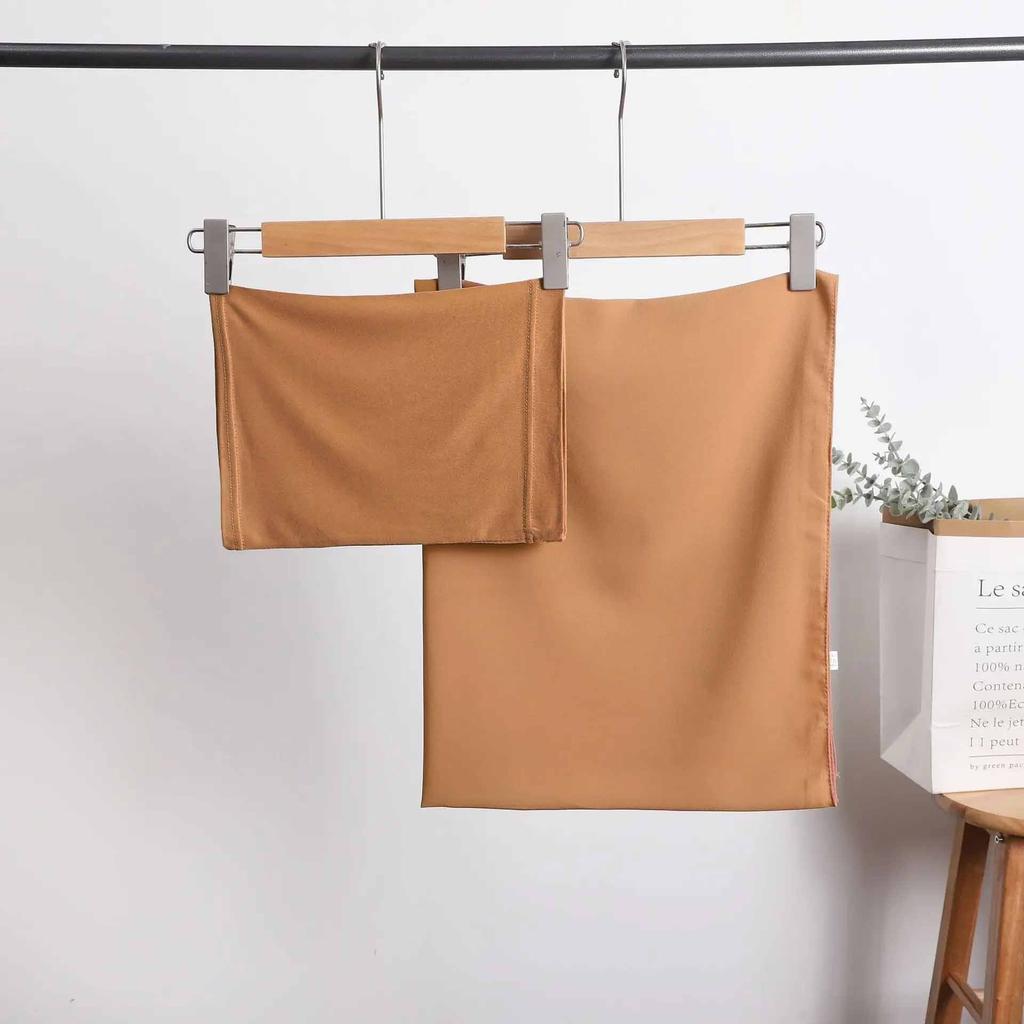 2 Piece Set Chiffon Hijab Matching Undercap Chiffon Scarf with Matching Underscarf Shawls Scarves Head Scarf Headwraps for Women