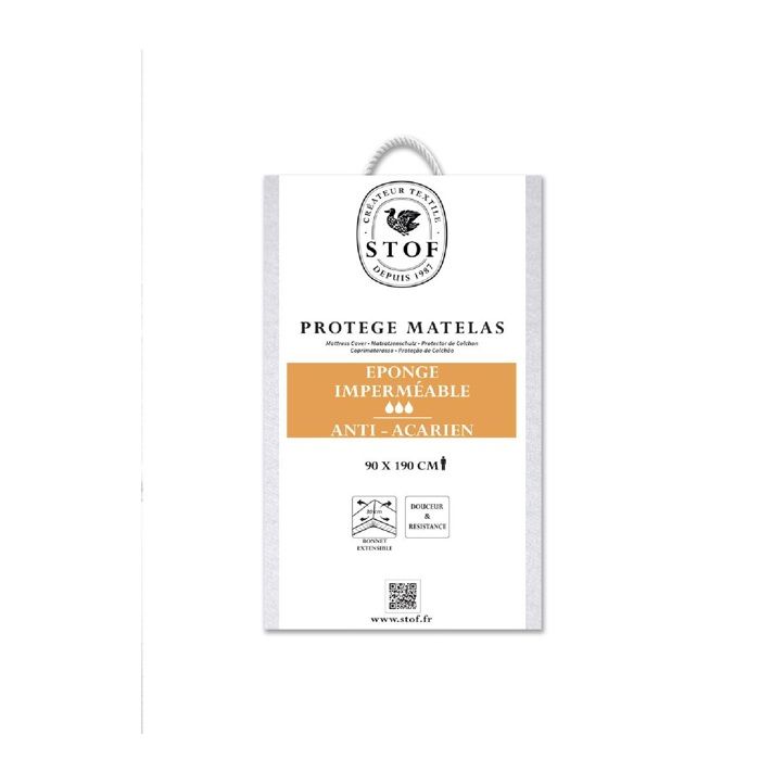 Protege matelas eponge 90 x 190 cm Soni