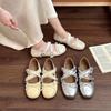 Bow with skirt height-increasing small leather shoes French versatile thick heel shallow mouth Mary Jane single shoes 2025 summer new