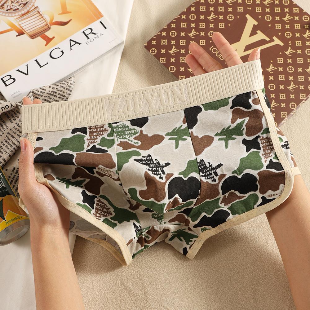 Classic Camouflage Print Cotton Mens Boxers Comfortable Breathable Boxer Briefs Plus Size Underwears Underpants Man Boxer Shorts