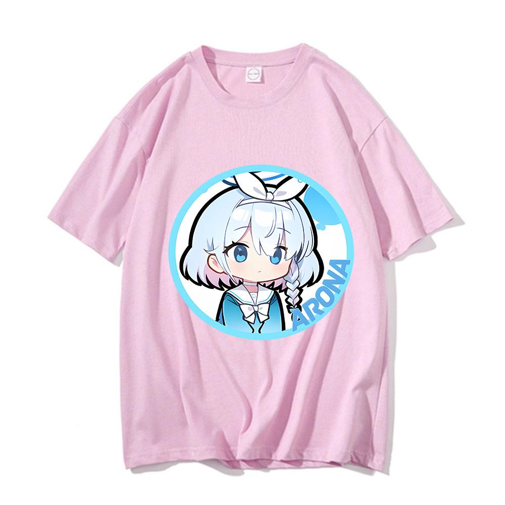 ARONA Blue Archive T-shirt Women Men Harajuku Anime Cartoon Graphic Kawaii Short Sleeve Tee Shirt Unisex Casual Y2k Clothing