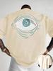 2026 Summer New Style Unisexs Pure Cotton TShirt Street Casual Fashion Soft and Comfortable Simple Eye Pattern Print