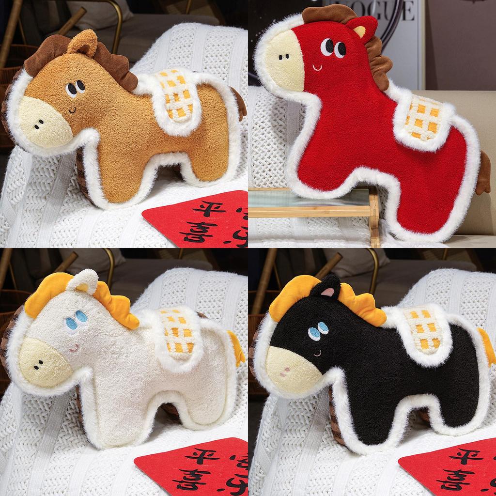 Style Pony Plush Cushion With Embroidered Pattern For Living Room Decor And Gift