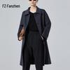 Fanzhen 100% Wool Mid-Length Women's Coat with Belt