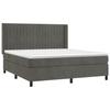 Maison Exclusive - Sommier à lattes de lit et matelas Gris foncé 180x200cm Velours