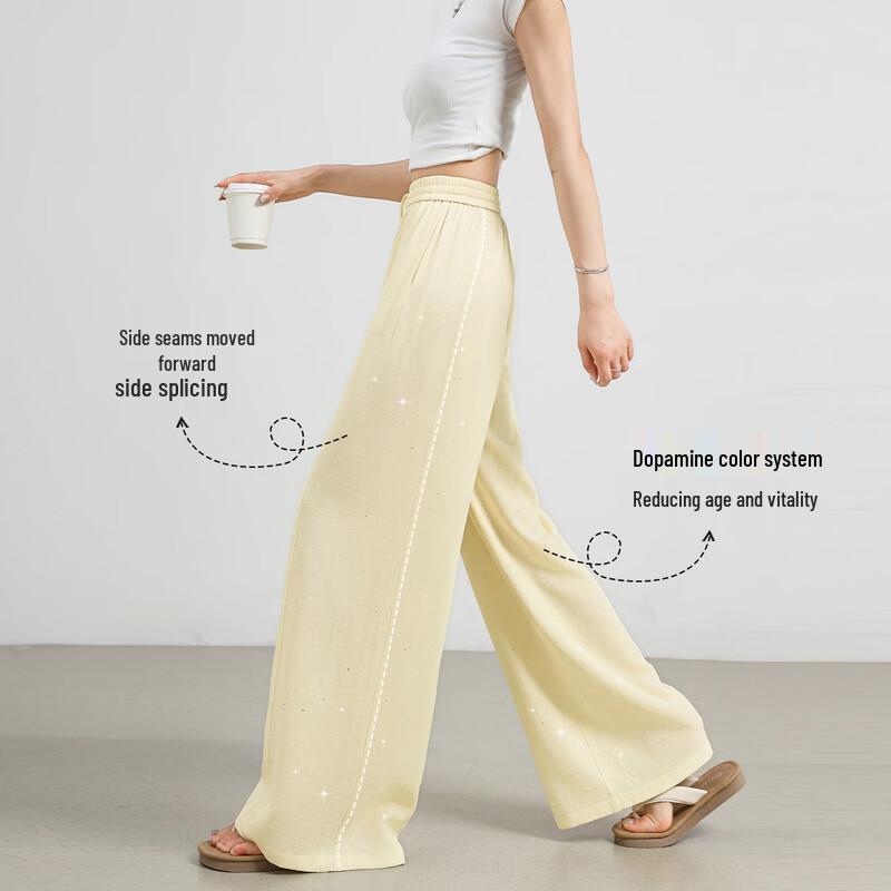 High-Waisted Sequin Wide-Leg Pants M