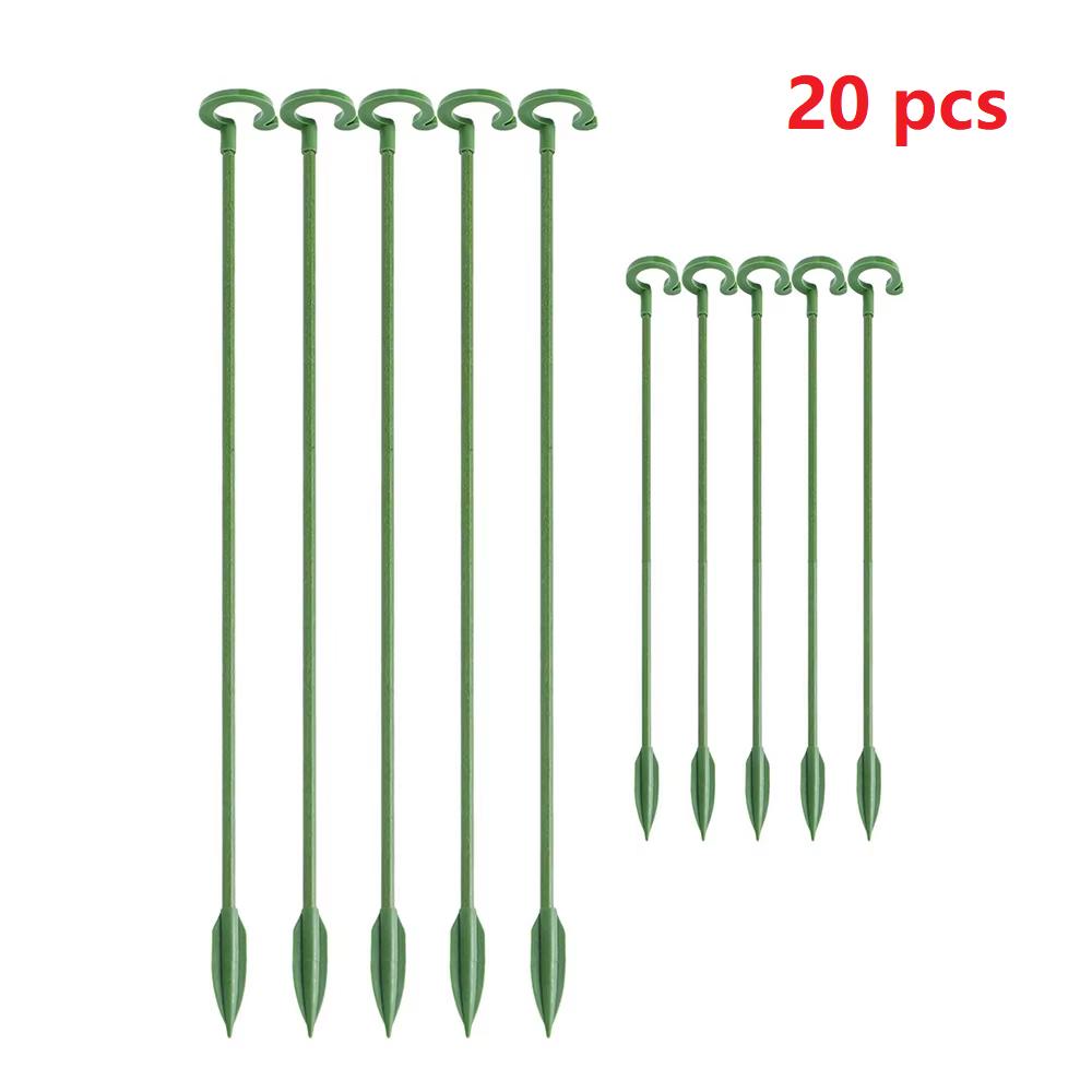 10pcs 27cm Horticultural Flower Stand Bracket, Potted Plant Flower Shape Support Rod, Fixed Anti Lodging Leaf Guard Frame