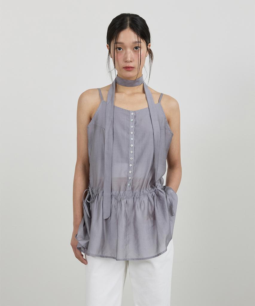 TMAKER Sheer Layered Bustier Lgr