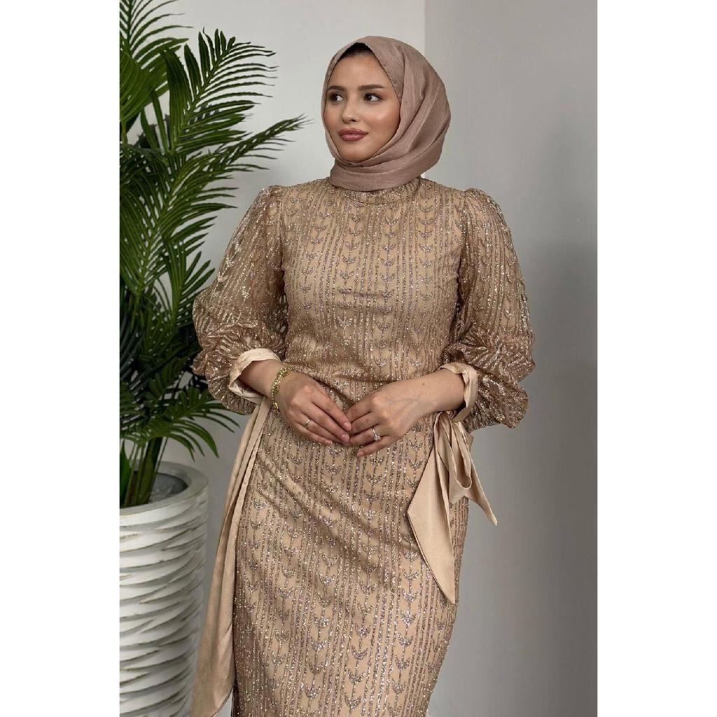 Rochie de Seara Didem Glitter Pencil Neagra