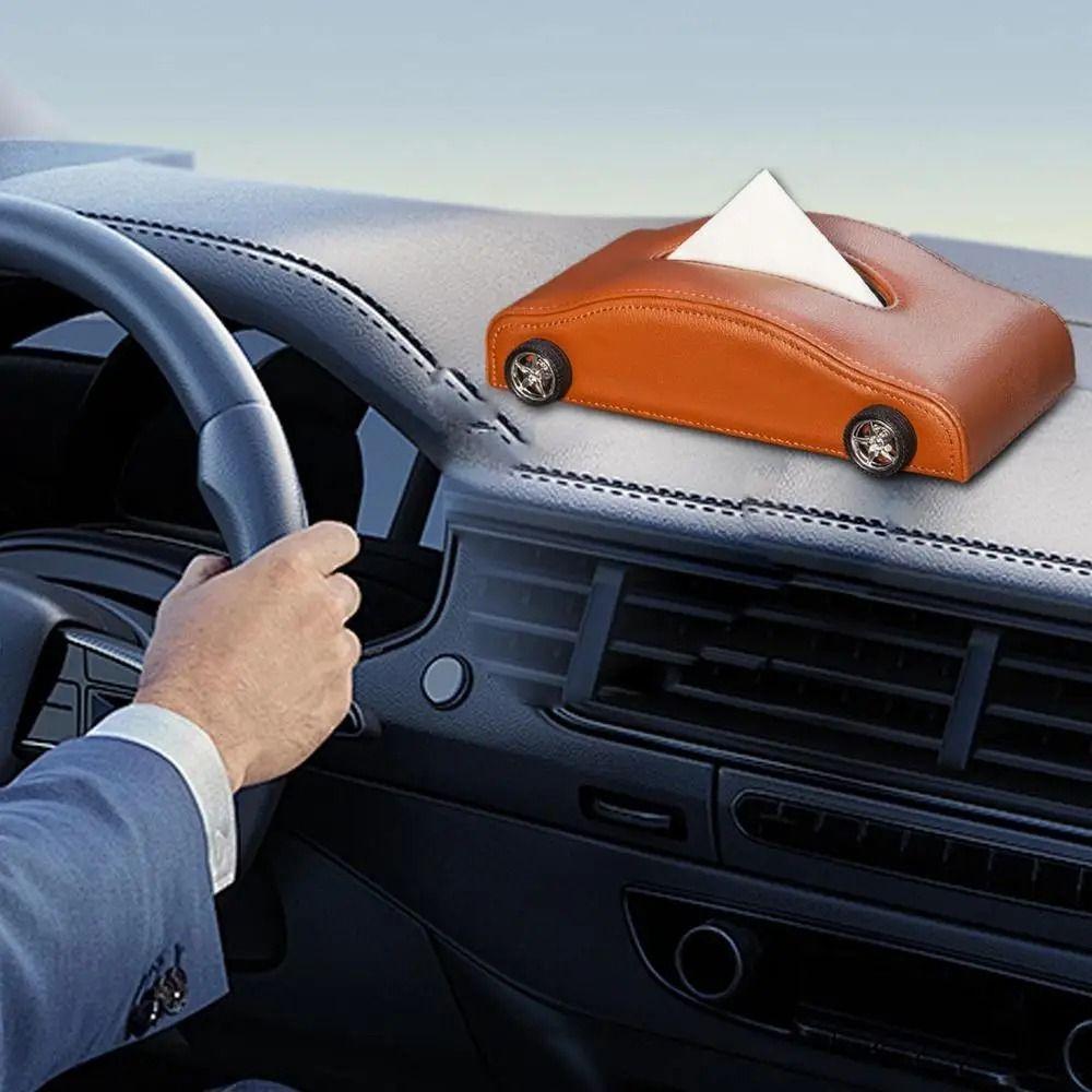 Creative Car Shape Tissue Box Decorative Auto Napkin Holder Smooth Tissue Dispenser Interior
