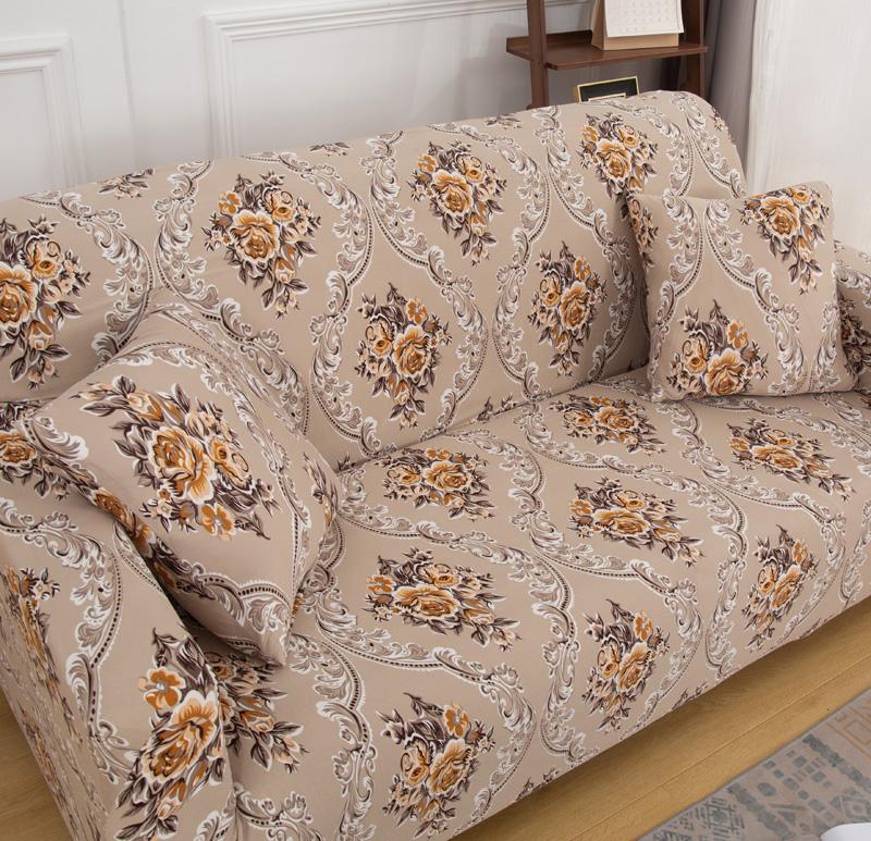 Tištěný potah na pohovku Elastický Prachotěsný a nemačkavý Dekorace Univerzální pro víceosobové pohovky