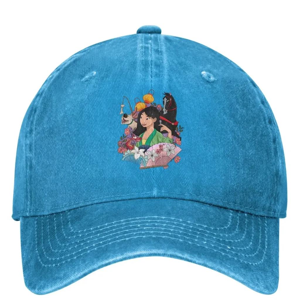 Mul Cartoon Logo Denim Baseball Cap Outdoor Sports Hip Hop Hats Summer Women Unisex Y2k Funny Sunshade Baseball Caps