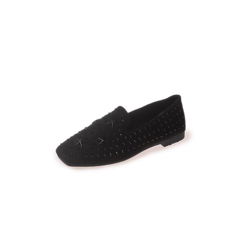 Women's new summer Fashionable versatile Square Heel Work Shoes leisure Comfort Flats Lightweight  breathable soft-soled shoes