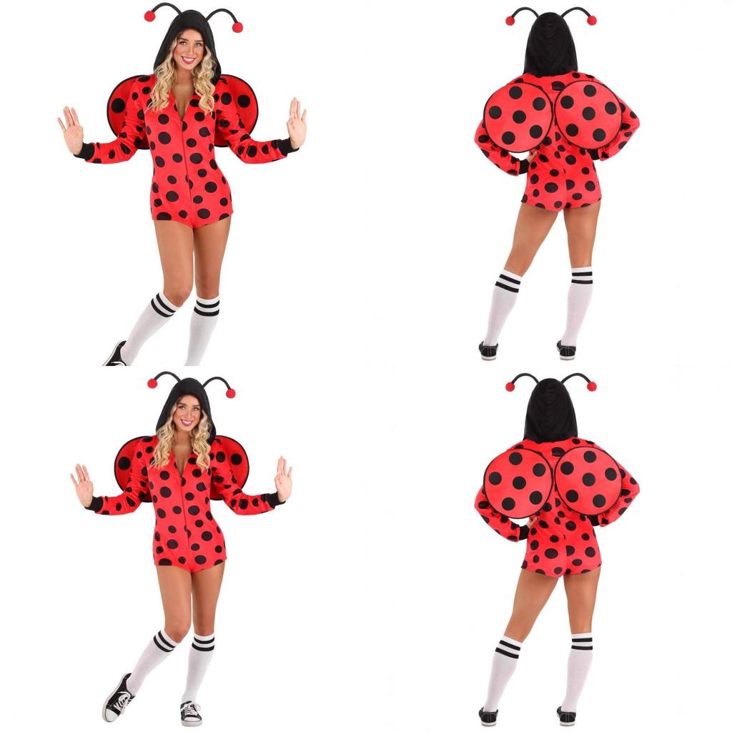 Coccinellidae Halloween Costume For Adults And Kids Polyester Beetle Insect Cosplay Party Wear