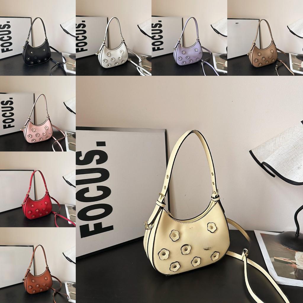 Flower Three Dimensional Trendy Small Women Bag Inner Pocket Design Zipper Bags