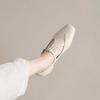 2026 New Women's  Square Toe Slip-on Pumps  Thick Med Heel Elegant Ladies Evening Dress Pumps Heeled Shoes Woman