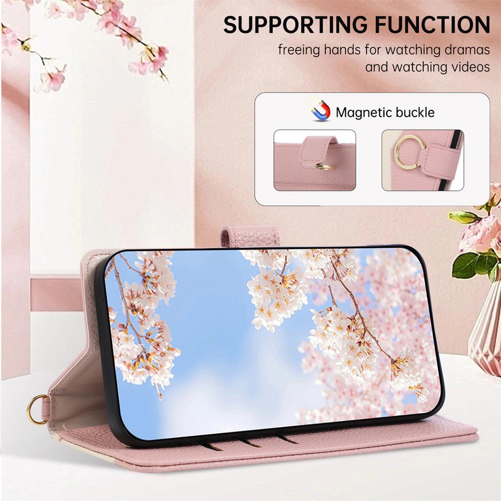 Zipper Pocket Phone Case for IPhone 17E 17 16 15 14 13 12 11 Pro Max 7 8 Plus Cossbody Leather Cards Wrist Strap Wallet Cover