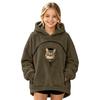 Sudadera con capucha de moda para niños con bolsillo para mascotas para niños y niñas Ropa informal para el día a día