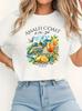 Unisexs Amalfi Coast Lemon Graphic Tshirt Round Neck Short Sleeve Letter Print Casual Spring Summer Ladies Tee