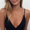 Trendy Multi-Layer Beaded Y-Chain Necklace for Women: European & American Style, Simple, Adjustable, Fashionable Clavicle Jewelry