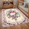 Klassischer Vintage Blumen Rosen Druck Teppich Luxuriöses Modernes Wohnzimmer Schlafzimmer Büro Dekor Rutschfest Maschinenwaschbare Fußmatte