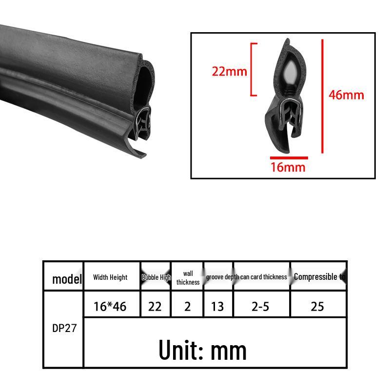 High-Temperature Resistant U-Shaped Rubber Sealing Strip for Dustproofing Electrical Cabinets and Car Doors