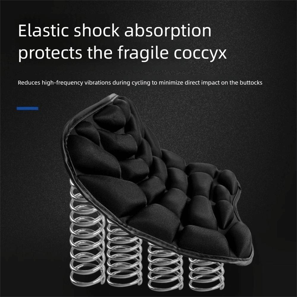 EVA-kudde Motorcykelsitsdyna Mjuk Bekväm Svart Skum 3D Komfortsitskudde Stötdämpande Universellt Sitsöverdrag