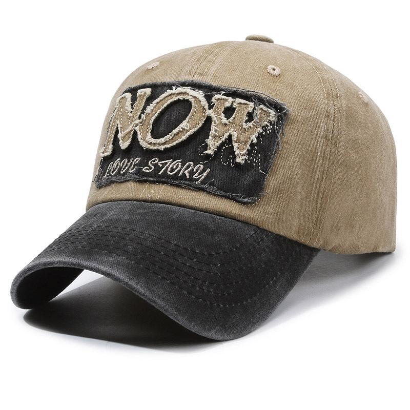 

Мужчины Женщины Винтаж Бейсболка Джинсовая Кепка Весна Лето Шляпа от Солнца хаки/чёрный