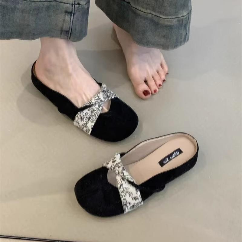 Inner heightening bag head slippers women's summer outer wear new gentle half slippers