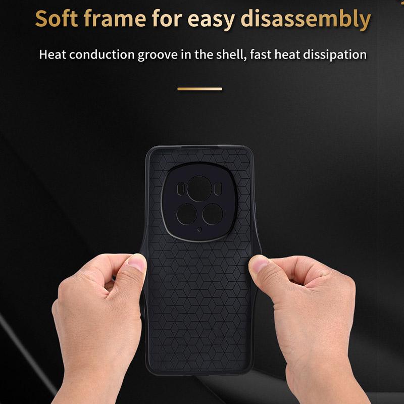 AZNS Etui do Honor Magic6 Pro 5G Pokryte Skórą PU TPU Odporne na Zarysowania Pokrowiec na Telefon