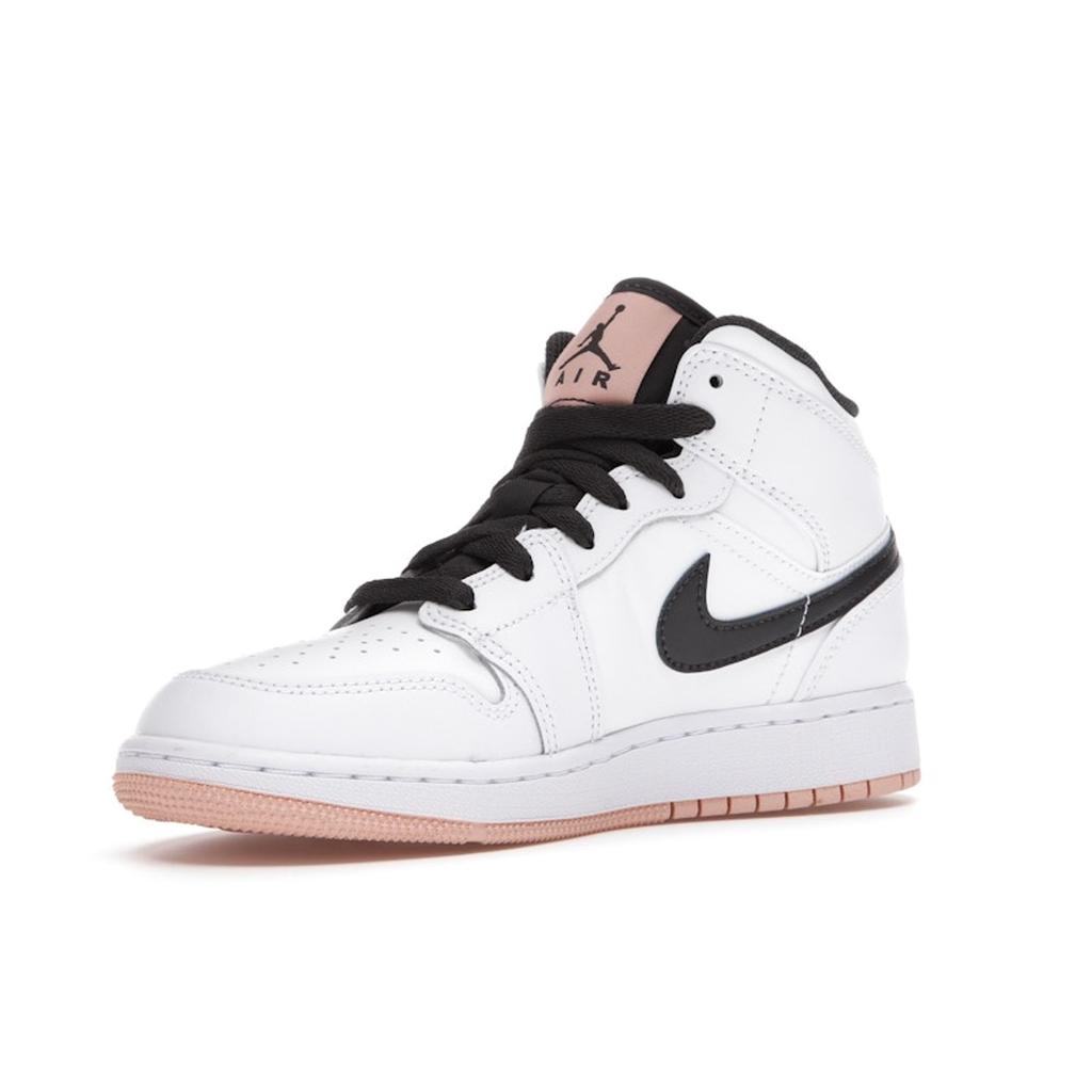 Air Jordan 1 Mid GS White Arctic Orange Kids Sneakers Anthracite 554725-180