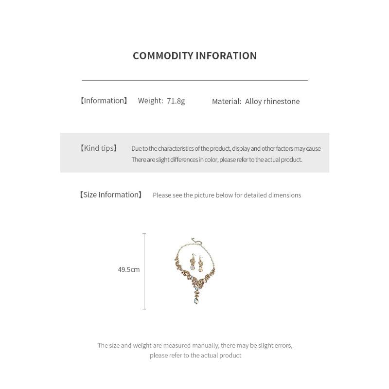 2 Pcs Luxury Rhinestone Pendant Necklace for Women French Retro Exquisite Collarbone Chain Geometric High Quality Zircon Set M1