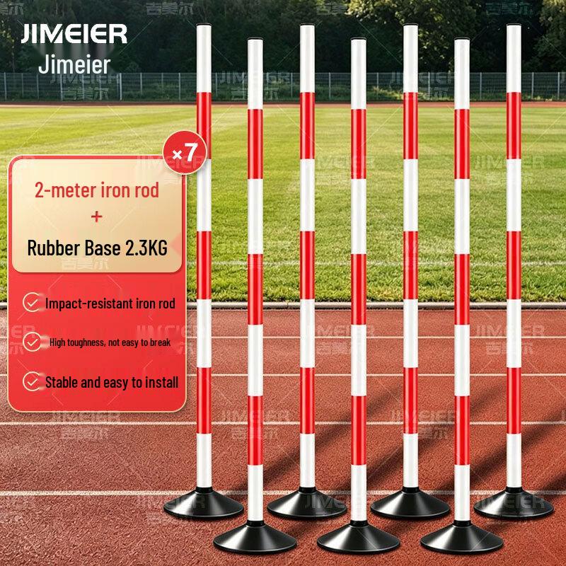 Athletic Training Obstacle Poles with Rubber Bases