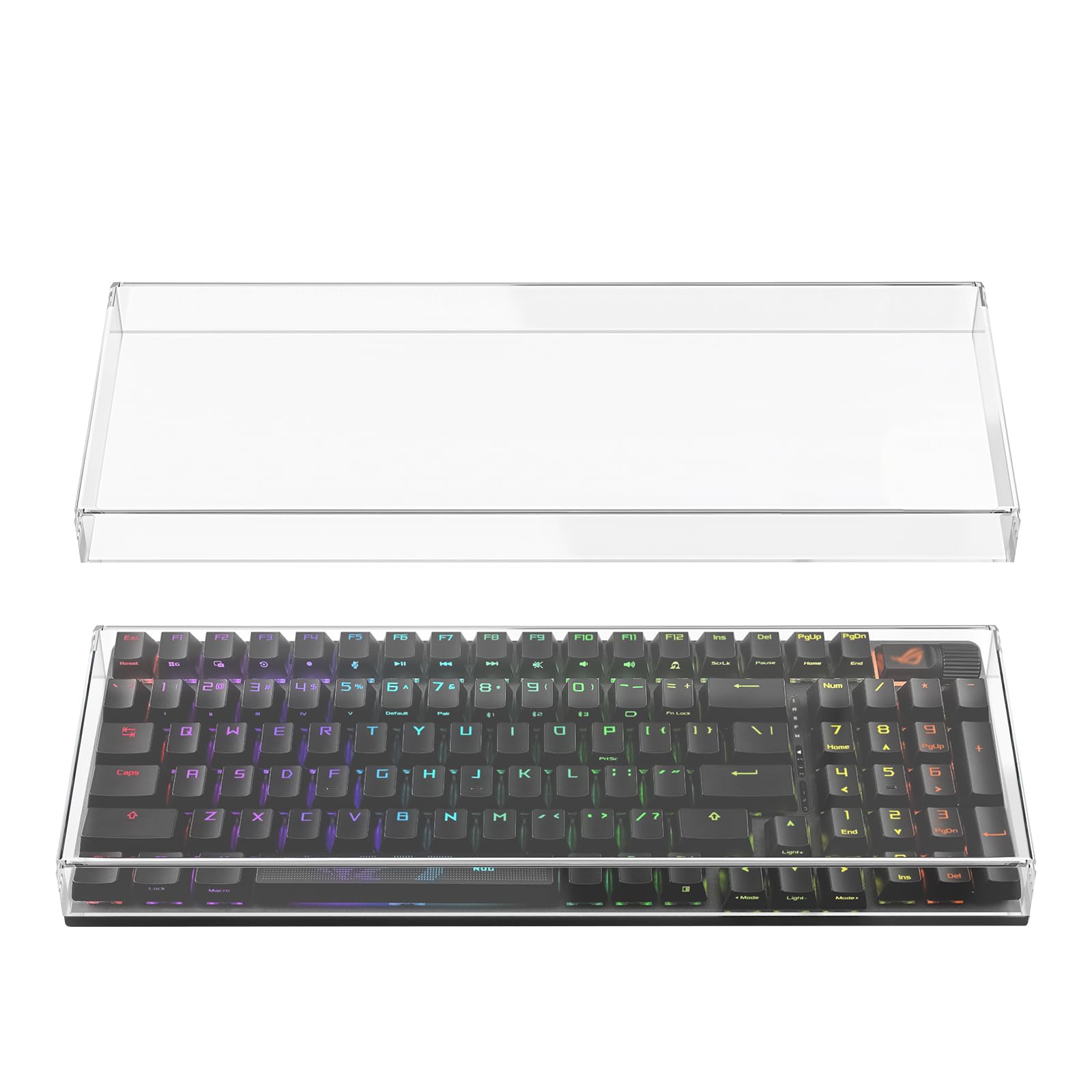 

Geekria Keyboard Dust Cover Clear Acrylic Keypad Cover 100 Keys for Computer Mechanical Keyboard Compatible with ASUS ROG Strix Scope II Glorious GMMK