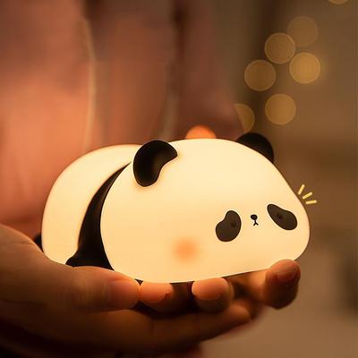 Süßes Nachtlicht fürs Kinderzimmer, Schlaflampe, Panda, Schwein, Hund, Ente, Kaninchen, Tiere, Lampe, Vinyl-Nachtlichter zum Stillen von Kleinkindern