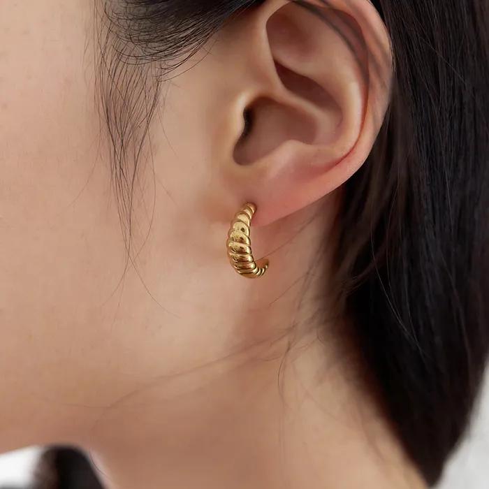 Swing Hoop Earring - 2color
