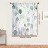 1PC Sheer Curtain Eucalyptus Blue Green Watercolor Print, Rod Pocket Window Curtain for Living Room Modern Decor