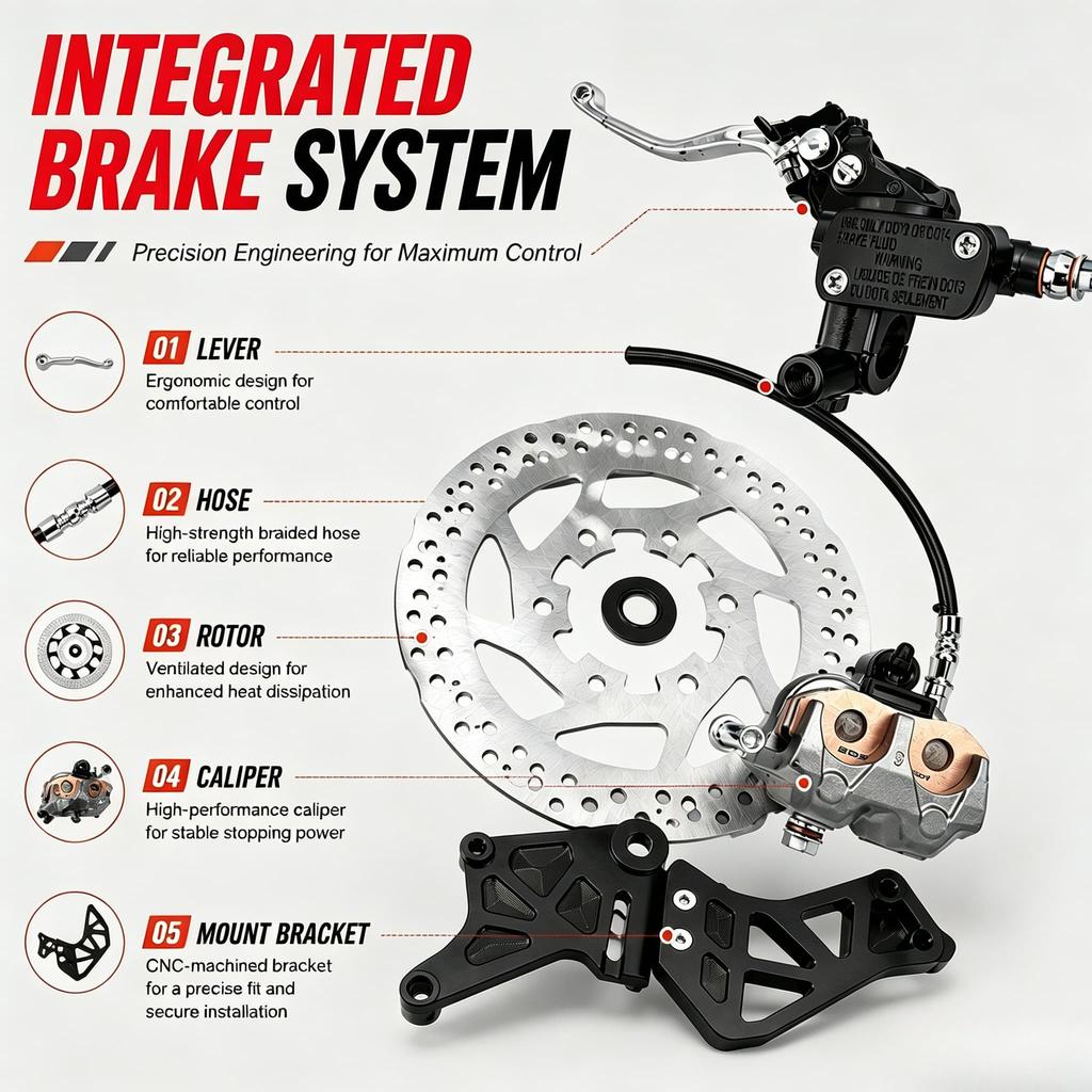 Rear Brake Caliper Mount Conversion Kit High Performance Parts Fit for Surron Ultra Bee Light Bee X Talaria X3 MX3 MX4