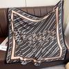 Summer new fashion trend scarf female navy style professional square scarf simulation silk 91 shawl European and American sunscreen silk scarf