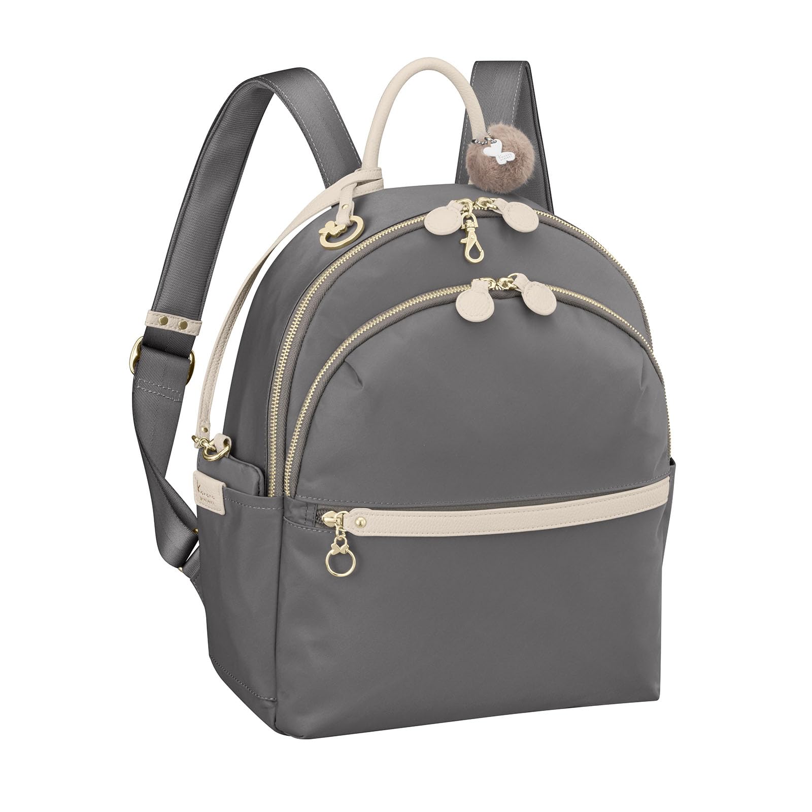 

Backpack 15L with pocket and H36 x W29 x D12cm [Kanana Project] PJ-17 No.11943 pouch, women s, beige,