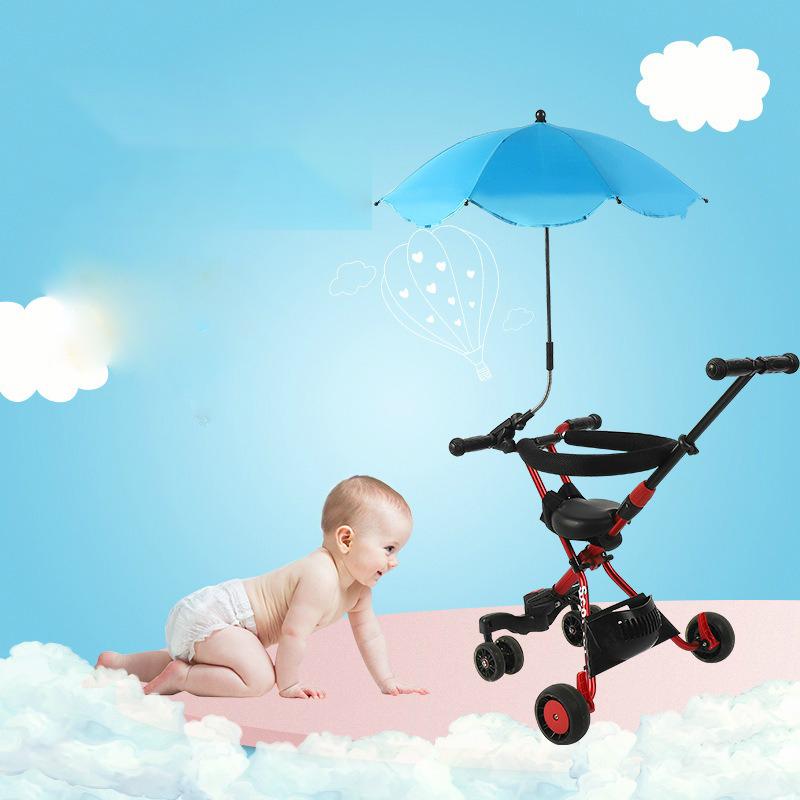 Children's UV Protection Sunshade Stroller Umbrella UV Protection Sun Manual Control Baby Walker Umbrella